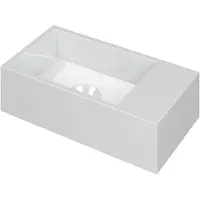 Ink Versus Fontein - 36x18x9cm - wasbak links - 0 kraangaten - polystone wit glans 3404120