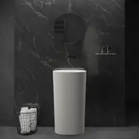 Ideavit Wastafel colidcliff staand model 50x35x90 cm solid surface mat wit