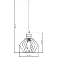 Fantasia 3403577 Shuru 1x E27 Pendel Zwart+koper Ø16cm