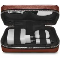 WOOLNUT Leather Tech Organizer Opbergtas Bruin