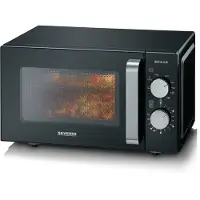 Severin MW 7762 2 Magnetron met Grill – Innovatieve vlakke glazen bodem - Koken op Twee Niveaus - 33% meer inhoud - 20 Liter - Zwart