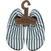 SLIPSTOP kinder schoenen met groene strepen wit maat 30/32