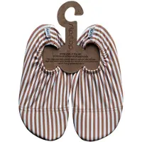 SLIPSTOP Cognac Stripe kinder schoenen wit maat 30/32
