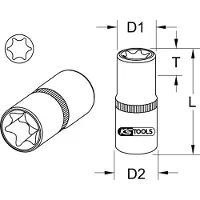 Ks Tools 918.1294 9181294 E profiel Verwisselbare kop E 22 1/2 (12,5 mm)