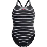 Speedo - Women's Eco Endurance+ Printed Medalist - Badpak 42, zwart/grijs