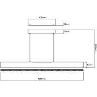 Fantasia 3435132 ALYN LED 38W 3000K Pendel 1200mm goud