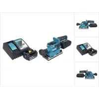 Makita DBO 382 RM1 Akku Schwingschleifer 18 V 93 x 185 mm Brushless + 1x Akku 4,0 Ah + Ladegerät