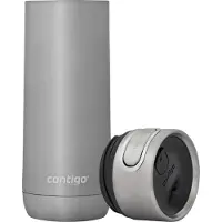 CONTIGO Luxe Autoseal thermosbeker, roestvrijstalen beker-to-go, isoleerfles, lekvrije beker, vaatwasserbestendig, koffiebeker met Easy-Clean-deksel, BPA-vrij, 470 ml | Stainless Steel
