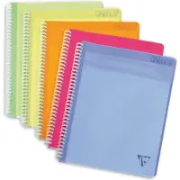 Clairefontaine Linicolor Collegeblok A4+ Gelinieerd Spiraal gebonden PP (Polypropeen) Kleurenassortiment Geperforeerd 160 Pagina's 80 Vellen