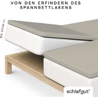 Schlafgut Pure Split-Topper Hoeslaken XL - 180x200 - 200x220 496 Sand Mid