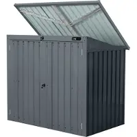 Axi Oscar metalen Containerombouw Tuinkast Antraciet - 2 containers