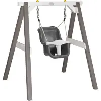 Axi Baby Schommel Grijs/wit met zitje Grijs/wit