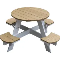 Axi UFO Picknicktafel Rond Bruin/wit