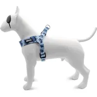 Morsö mini tuig voor hond verstelbaar gerecycled splash blauw 32-41x2,5 cm