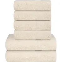 vidaXL 6-delige Handdoekenset FROGN 360 g/m² crème