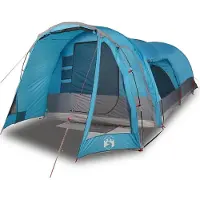 vidaXL - Tunneltent - voor - gezin - 8-persoons - waterdicht - blauw