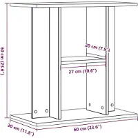 vidaXL Aquariumstandaard Oud Hout 60x30x60 cm Bewerkt Hout
