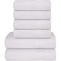 vidaXL 6-delige Handdoekenset FROGN 360 g/m² wit