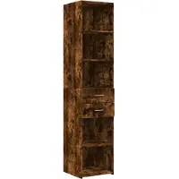 vidaXL Hoge kast 40x42,5x185 cm bewerkt hout gerookt eikenkleurig