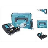 Makita DJS 200 RTJ Accu Plaatschaar 18 V 2,0 mm Brushless + 2x Accu 5,0 Ah + Lader + Makpac