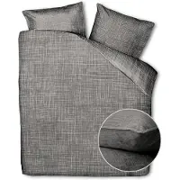 Zohome Zo Home Dekbedovertrek Katoen Lino Linnen Look - dove grey 200x200/220cm