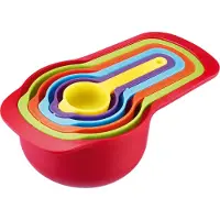 Westmark Set van 6 maatlepels, inhoud: 7,5/15/60/85/125/250 ml, kunststof, BPA-vrij, Matroschka, gekleurd, 30582270
