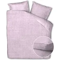 Zohome Zo Home Dekbedovertrek Katoen Lino Linnen Look - grey lilac 140x200/220cm