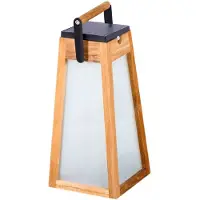 LES JARDINS Tecka Solar Lantaarn Teak | 39 cm