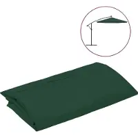 vidaXL Vervangingsdoek voor zweefparasol 300 cm groen