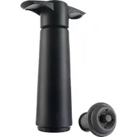 VacuVin wine saver zwart met 2 doppen zwart Kunststof Wijnafsluiter