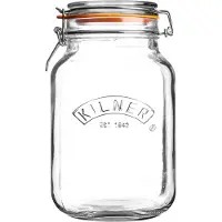 Kilner weckpot met beugel vierkant 1,5 liter glas