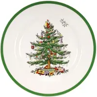 Spode Christmas Tree bord Ø27 cm White-green-red
