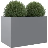 vidaXL Plantenbak 62x47x46 cm gegalvaniseerd staal zilverkleurig