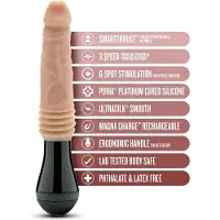 Dr Skin Dr. Skin Silicone - Dr. Knight - Stotende en Vibrerende Dildo - Beige - Beige