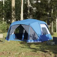 vidaXL Tent 10-persoons 443x437x229 cm blauw