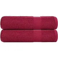 vidaXL Douchehanddoeken FROGN 2 st 70x140 cm 360 g/m² bordeaux