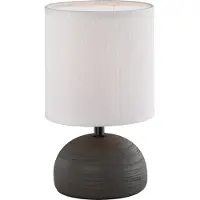 TRIO Tafellamp Luci 23cm bruin met wit