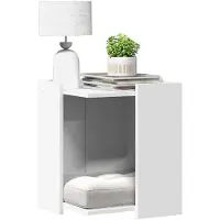 vidaXL Kattenbakomheining Wit 42 x 42 x 51 cm