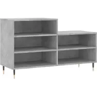 vidaXL Schoenenkast 102x36x60 cm bewerkt hout betongrijs