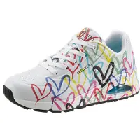 SKECHERS Sneakers laag 'UNO-SPREAD THE LOVE' turquoise / pink / zwart / wit
