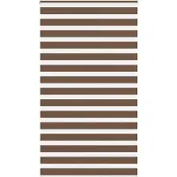 vidaXL Dubbele rolgordijn, bruin, 130x230 cm, stofbreedte 125,9 cm, polyester
