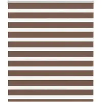 vidaXL Dubbele rolgordijn, bruin, 130x150 cm, stofbreedte 125,9 cm, polyester