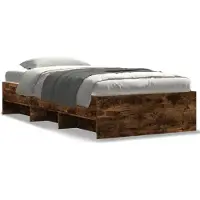 vidaXL Bedframe zonder matras hout gerookt eikenkleurig 180x200 cm