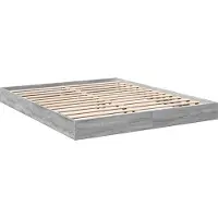 vidaXL Bedframe zonder matras 160x200 cm spaanplaat grijs Sonoma