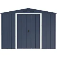 Duramax Abri de jardin en métal 4,77 m² - Kit d'ancrage inclus - Gris anthracite