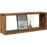 vidaXL Wandschappen kubus 2 st 60x15x23 cm bewerkt hout oud houtkleur