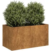 vidaXL Plantenbak roestig 80x40x40 cm weervast staal