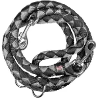 Trixie hondenriem cavo verstelbaar zwart/grijs 200x1,8 cm