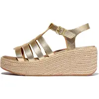 FitFlop Platfforms espadr. leather fisherman wedge sandals