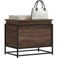 vidaXL Opbergbox met deksel 60x40x51,5 cm bewerkt hout bruin eiken